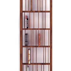 Dure - Masif İroko Duvar Kitaplığı ve Dergilik (240cm)
