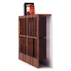 Dure Loung - Masif İroko Konsol Tipi Kitaplık ve Dergilik (135cm)