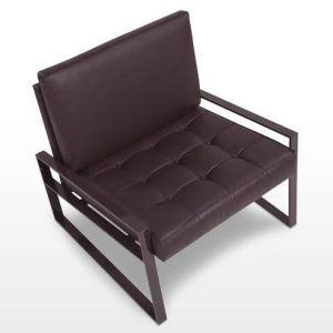 Nouse - Metal İskeletli Modern Tasarım Deri Berjer